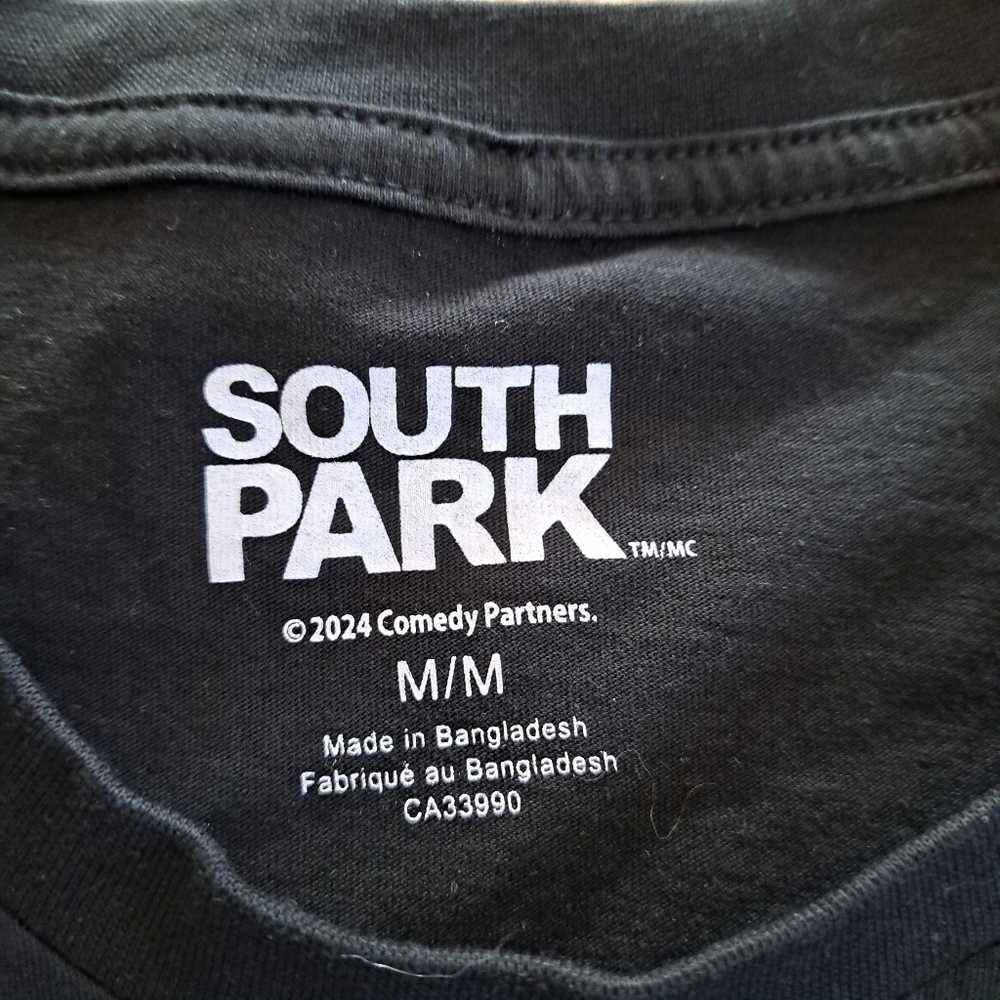 Southpark T-Shirt Men's Medium Black Holiday Christmas Tree NWT Short Sleeved - Picture 7 of 10